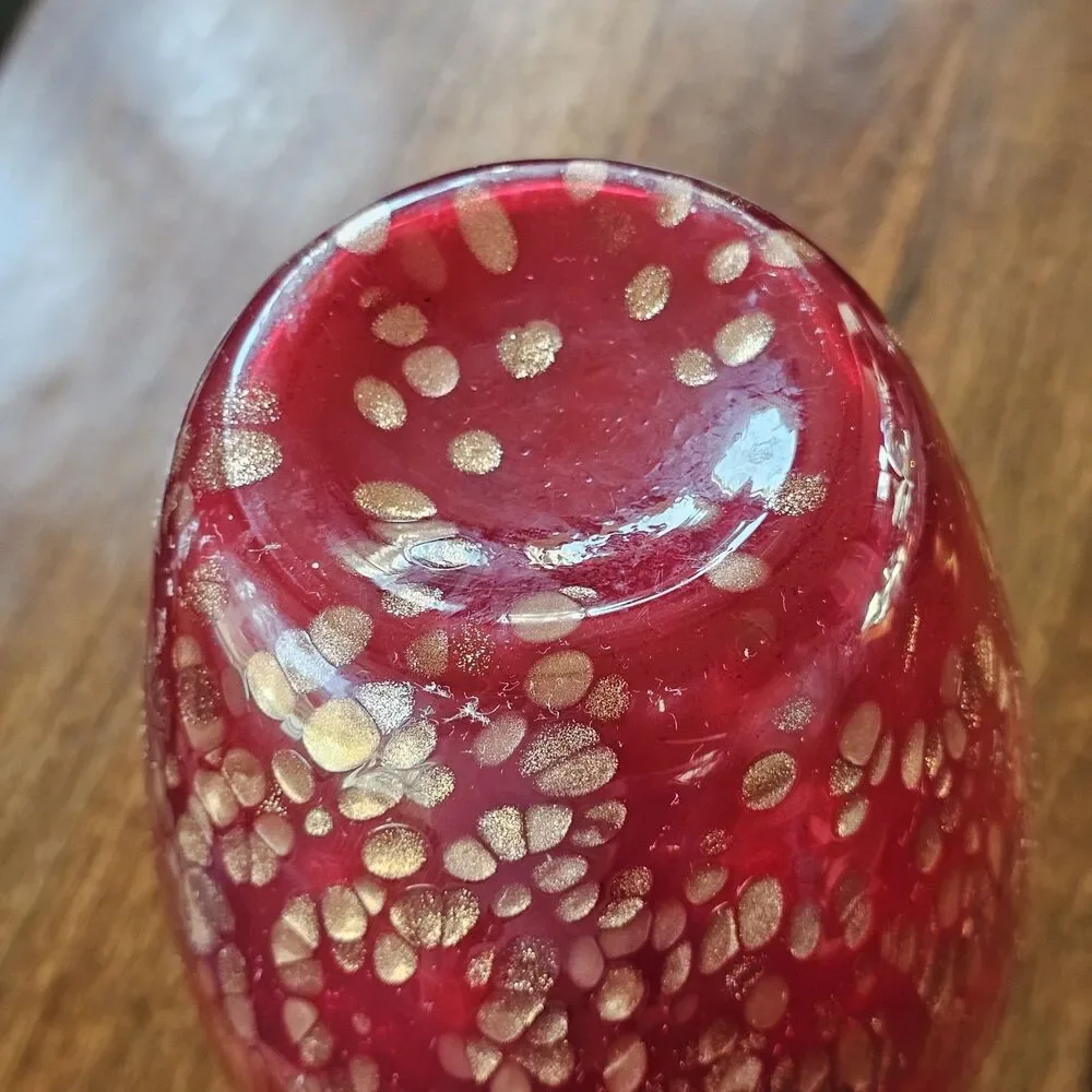 Vintage Murano Style Hand Blown Glass Vase 15